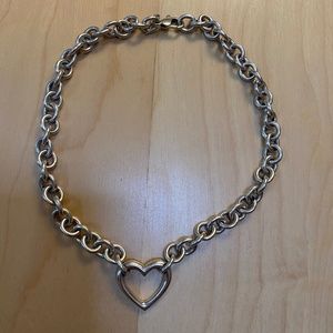Birks biker chic heart necklace
